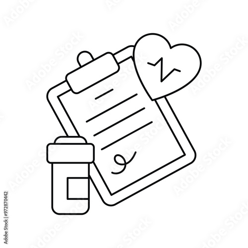 cost per click line icon with white background vector stock illustration