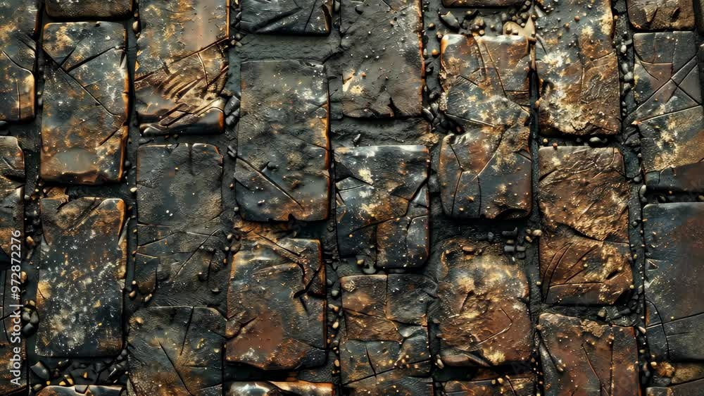 Exploring the details of a textured brick wall with aged patina in an outdoor setting Exploring the details of a textured brick wall with aged patina in an outdoor setting
