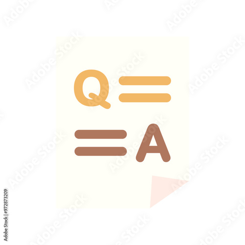 Free Download Question and answer paper form document icon. Inquiry, feedback, survey, customer service concepts. Flat vector design isolated illustration. - GFXLoad