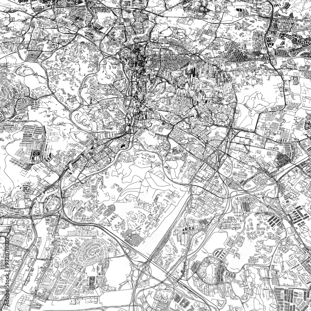 Naklejka premium 3D illustration of city and urban in Kuala Lumpur Malaysia