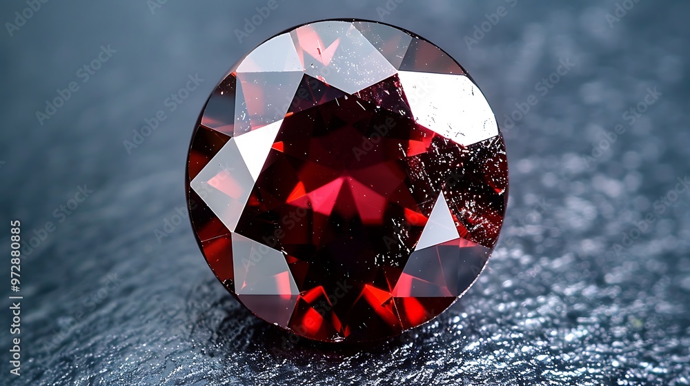 Red Gemstone Diamond Facets Sparkle Precious Stone Jewelry Gem Macro Photography Red Gemstone Diamond Facets Sparkle Precious Stone Jewelry Gem Macro Photography