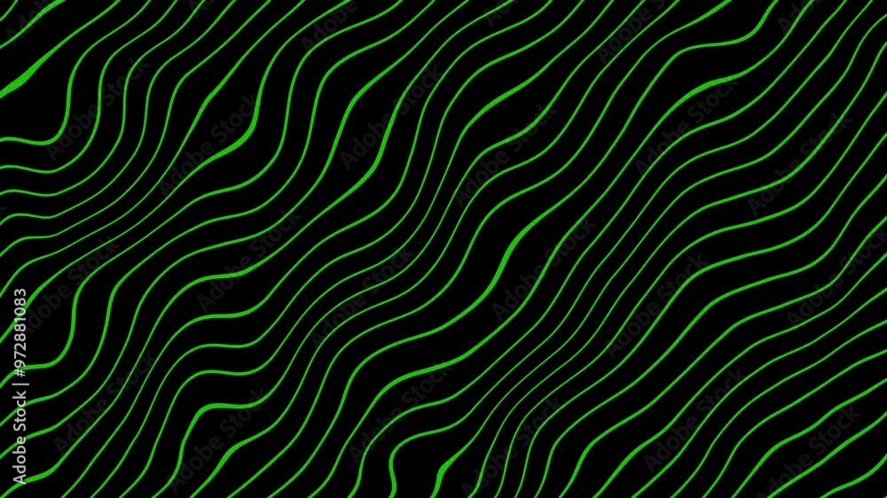 Green Wavy Line Background Animation | Black Screen | 4K Seamless Loop Green Wavy Line Background Animation | Black Screen | 4K Seamless Loop