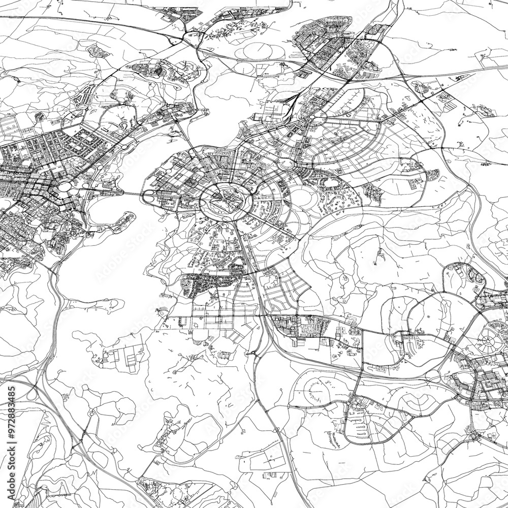 3D illustration of city and urban in Canberra Australia 3D illustration of city and urban in Canberra Australia