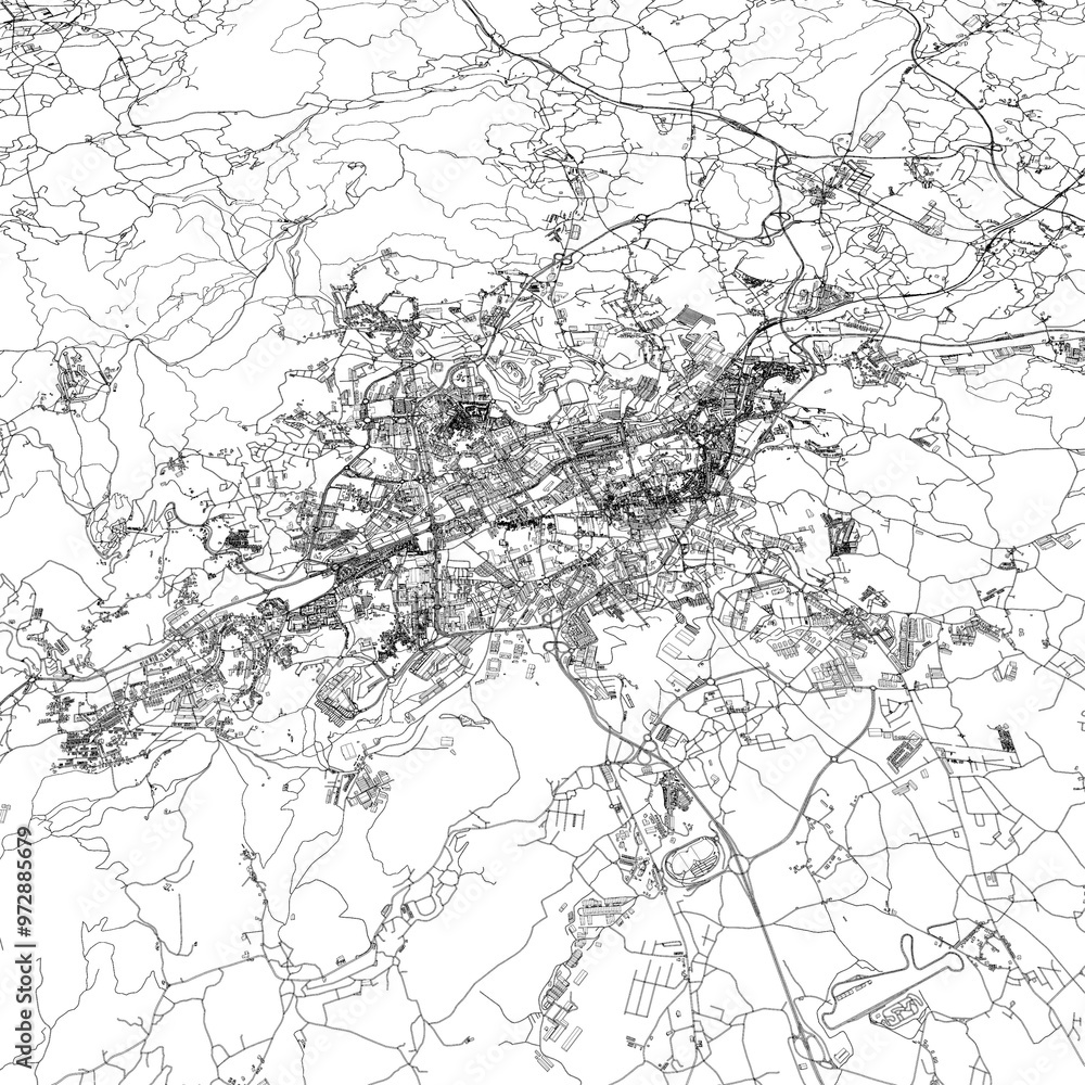 Fototapeta premium 3D illustration of city and urban in Braga Portugal
