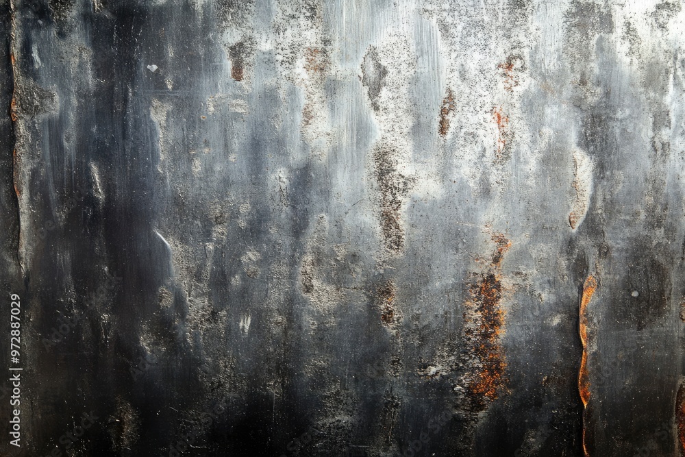 Naklejka premium gray metallic background, old metal texture aluminum or titanium , ai
