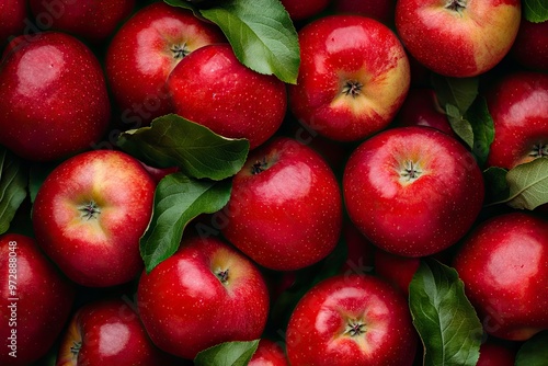 Lots of red apples. Tasty and juicy. Background of apples. High quality photo, ai