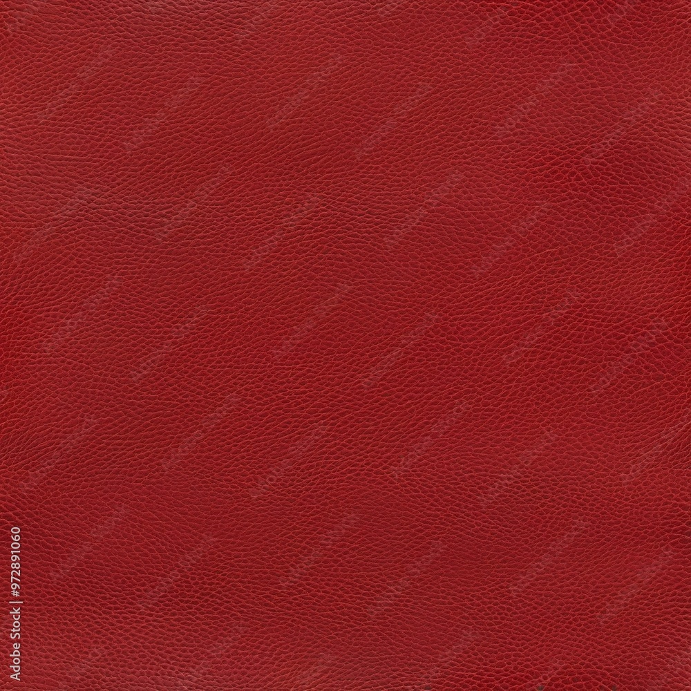 Fototapeta premium A detailed view of a red leather surface with texture and stitching visible
