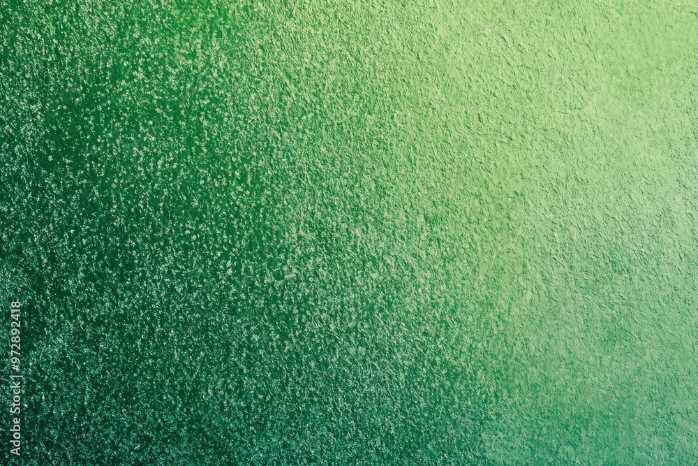 Noisy grain texture effect green and lime color gradient banner background. green grain texture background , ai