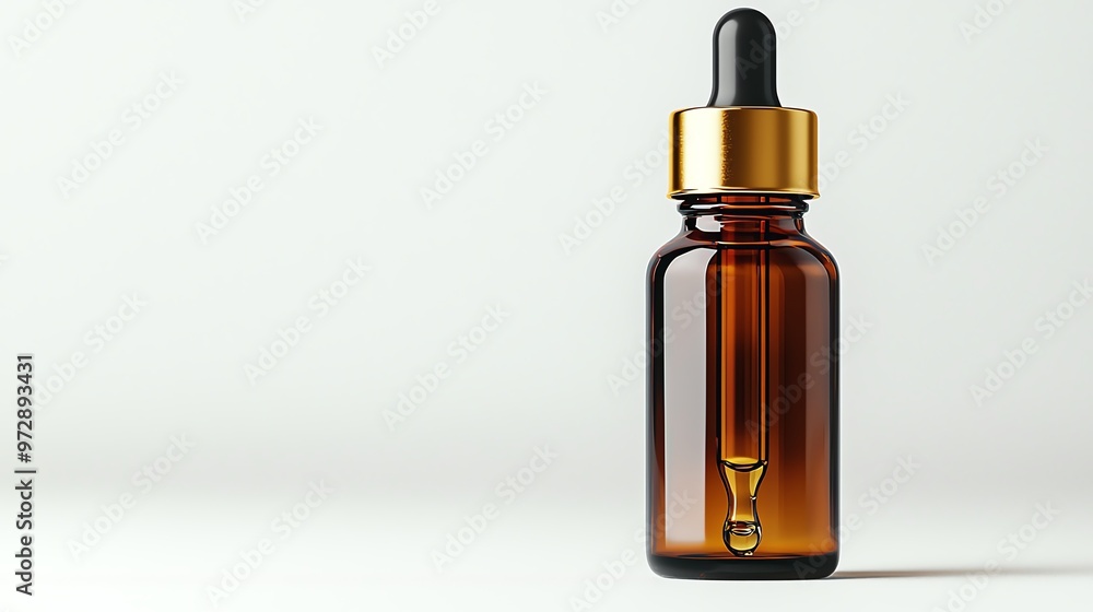 Elegant amber dropper bottle with a sleek design, perfect for essential oils, serums, or scientific applications. Elegant amber dropper bottle with a sleek design, perfect for essential oils, serums, or scientific applications.
