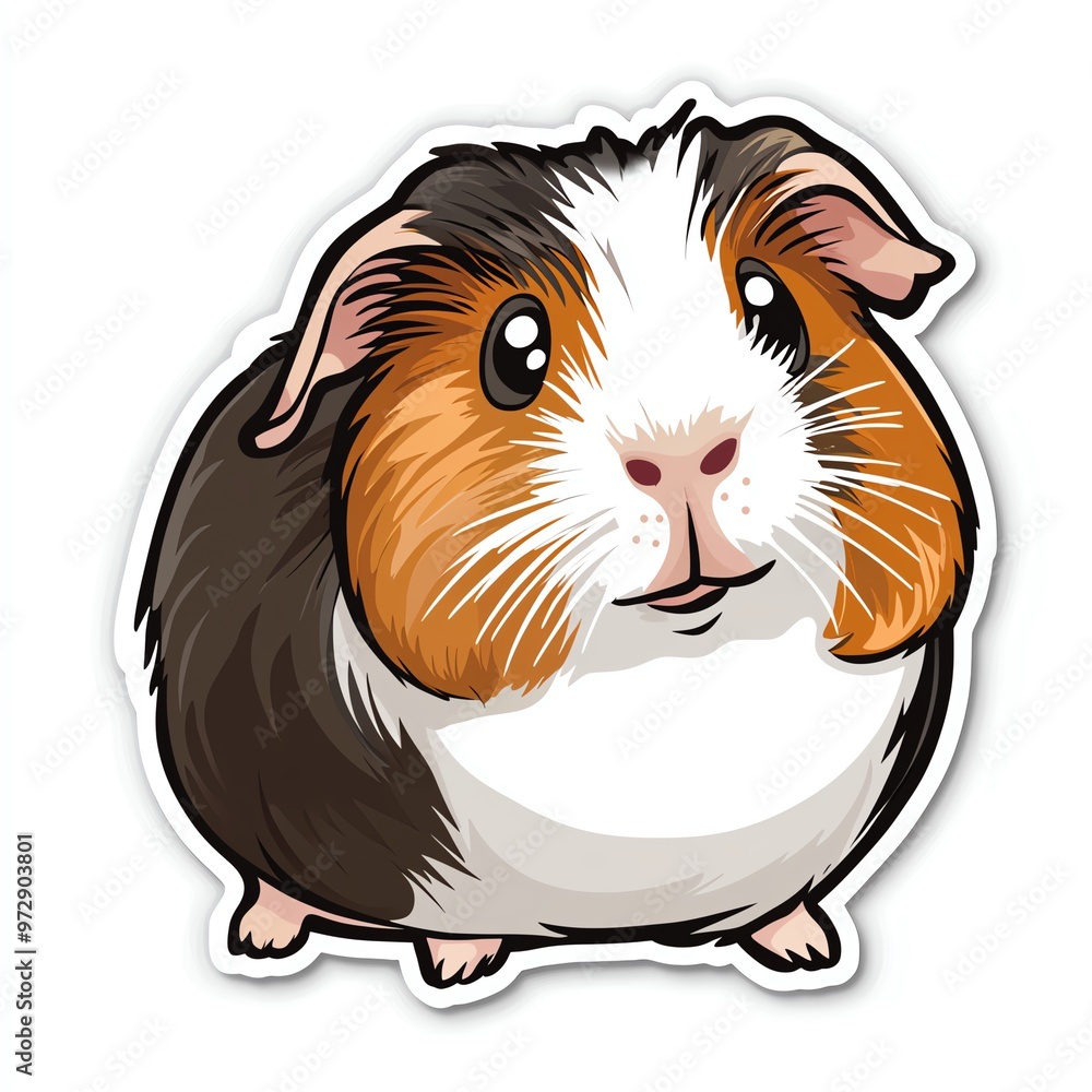 Adorable cartoon guinea pig with a fluffy appearance, perfect for animal lovers and pet-themed designs. Adorable cartoon guinea pig with a fluffy appearance, perfect for animal lovers and pet-themed designs.