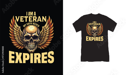 i am a veteran my oath never expires t shirt design