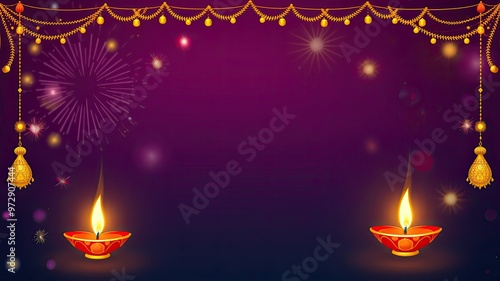 Diwali lamp images, candles in the dark, Lamp and copy space background, happy Diwali images, Diwali banner images, 