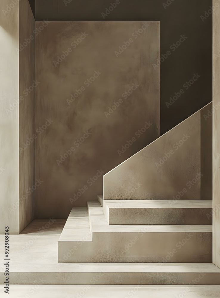 Obraz premium Minimalist Concrete Steps Abstract Architecture Background