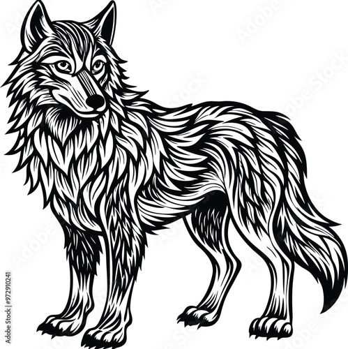 sketch of a fox
