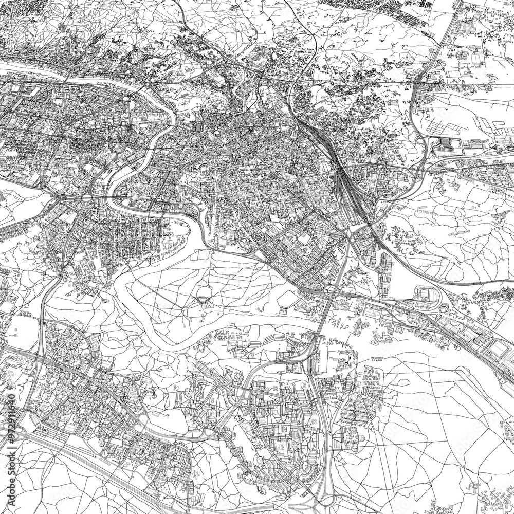 Naklejka premium 3D illustration of city and urban in Vilnius Lithuania