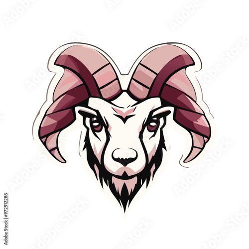 vector illustration of a goat