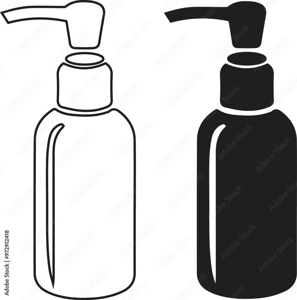 set of bottles isolated vector set of bottles isolated vector