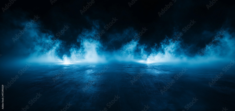 Fototapeta premium Abstract digital art with a cool, calming color palette