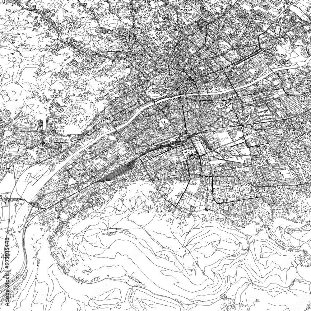 Fototapeta premium 3D illustration of city and urban in Graz Austria