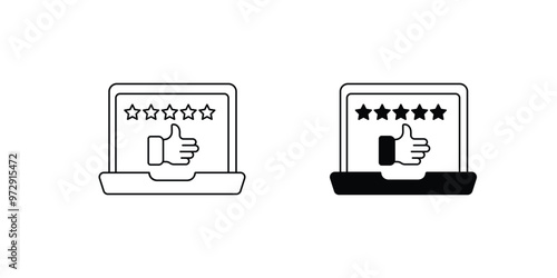 rating set icon with white background vector stock illustration