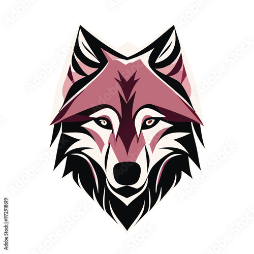 wolf head vector