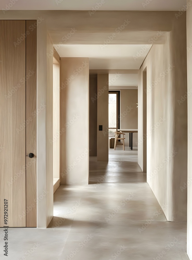 Fototapeta premium Minimalist Interior Design with Neutral Colors and Natural Light