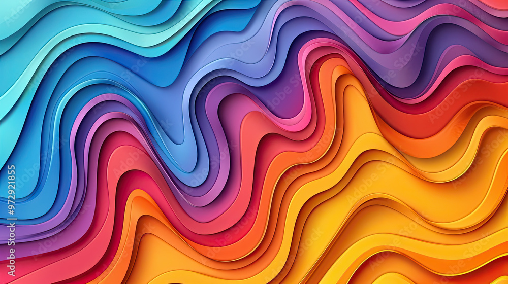 Colorful 3D abstract background with waves and lines Colorful 3D abstract background with waves and lines