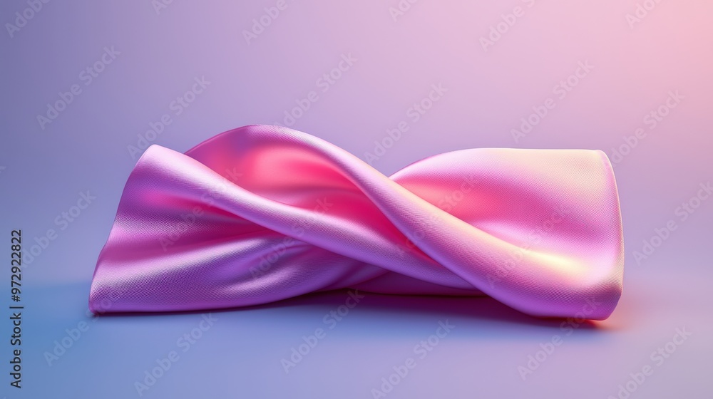 Abstract Pink Fabric Drape on Purple Background Abstract Pink Fabric Drape on Purple Background