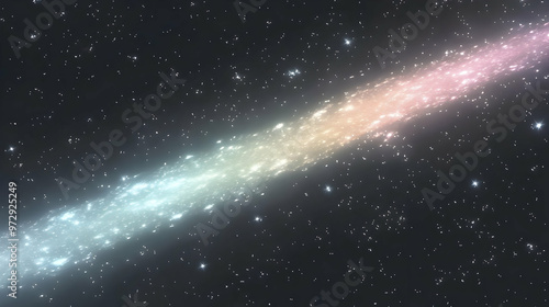 Cosmic Nebula with a Glimmering Stardust Path: Animated Abstract Background