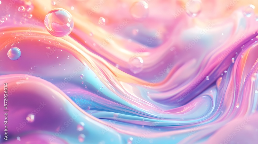 Fluid shapes, pastel colors, floating in the air, high resolution, detailed Fluid shapes, pastel colors, floating in the air, high resolution, detailed