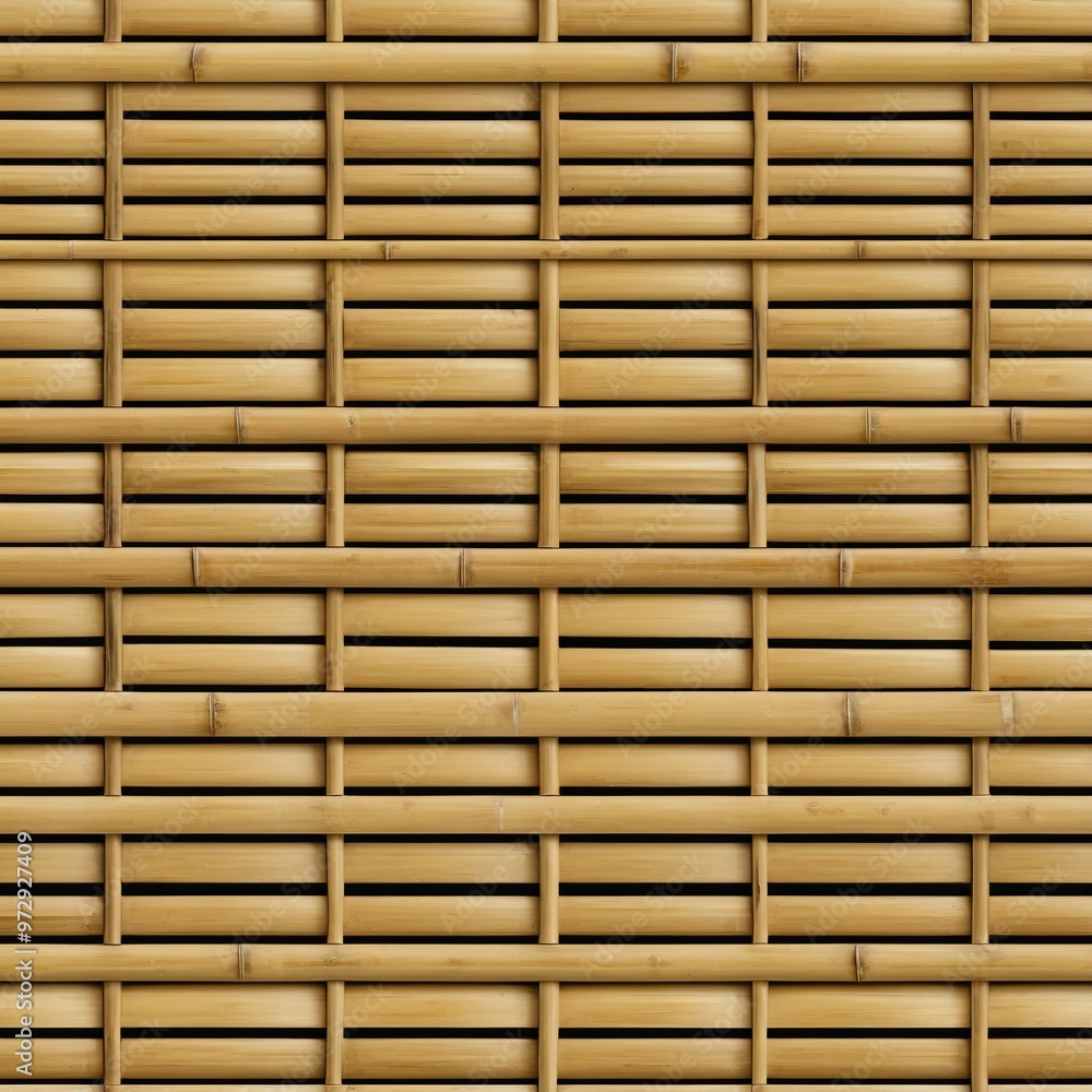 A close-up shot of bamboo strips forming a textured wall A close-up shot of bamboo strips forming a textured wall