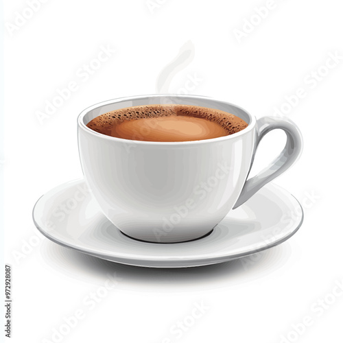 Coffee cup isolated on white background. 3d illustration.