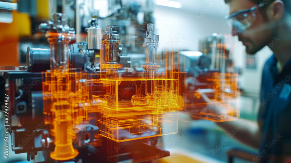 Engineers working with digital twins to optimize industrial processes Engineers working with digital twins to optimize industrial processes