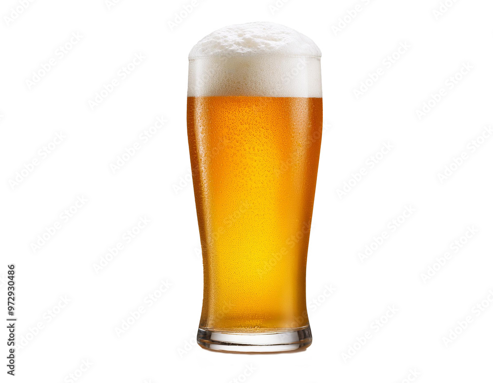 Bierglas isoliert auf weißen Hintergrund, Freisteller, Transparent Bierglas isoliert auf weißen Hintergrund, Freisteller, Transparent