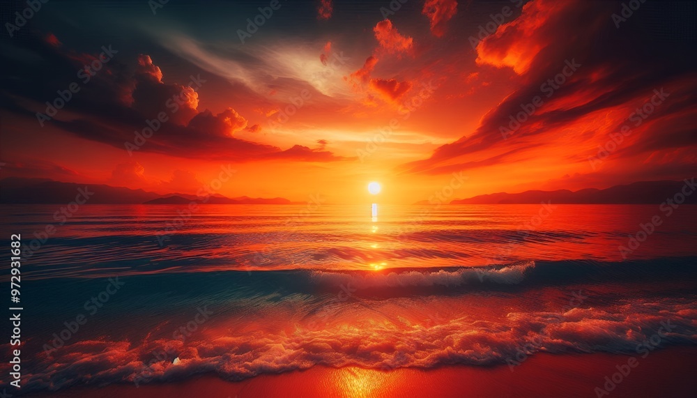 Fototapeta premium sunset over the sea