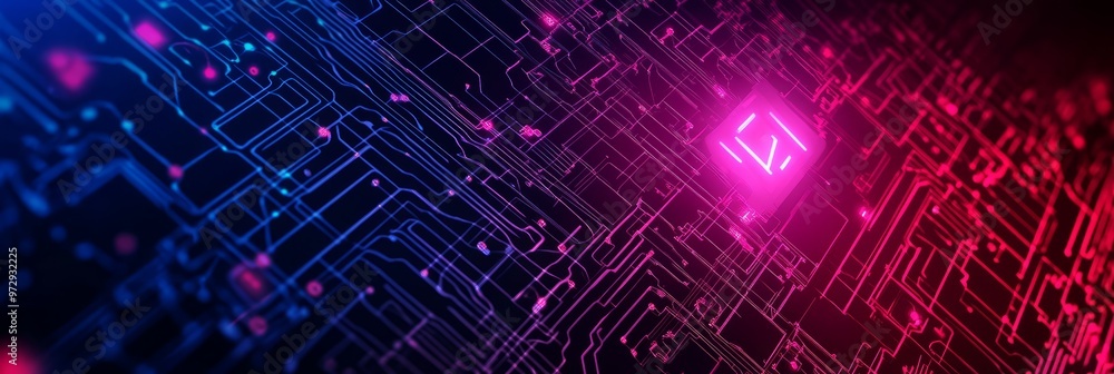 AI futuristic technology background vector AI futuristic technology background vector