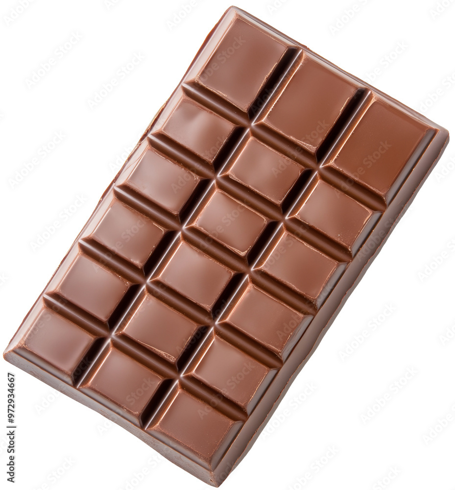 A delicious, smooth chocolate bar with a rich, glossy surface. cut out, PNG, isolated on transparent background. A delicious, smooth chocolate bar with a rich, glossy surface. cut out, PNG, isolated on transparent background.