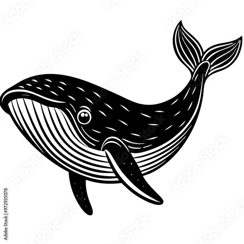 illustration of a blue sea big fish 