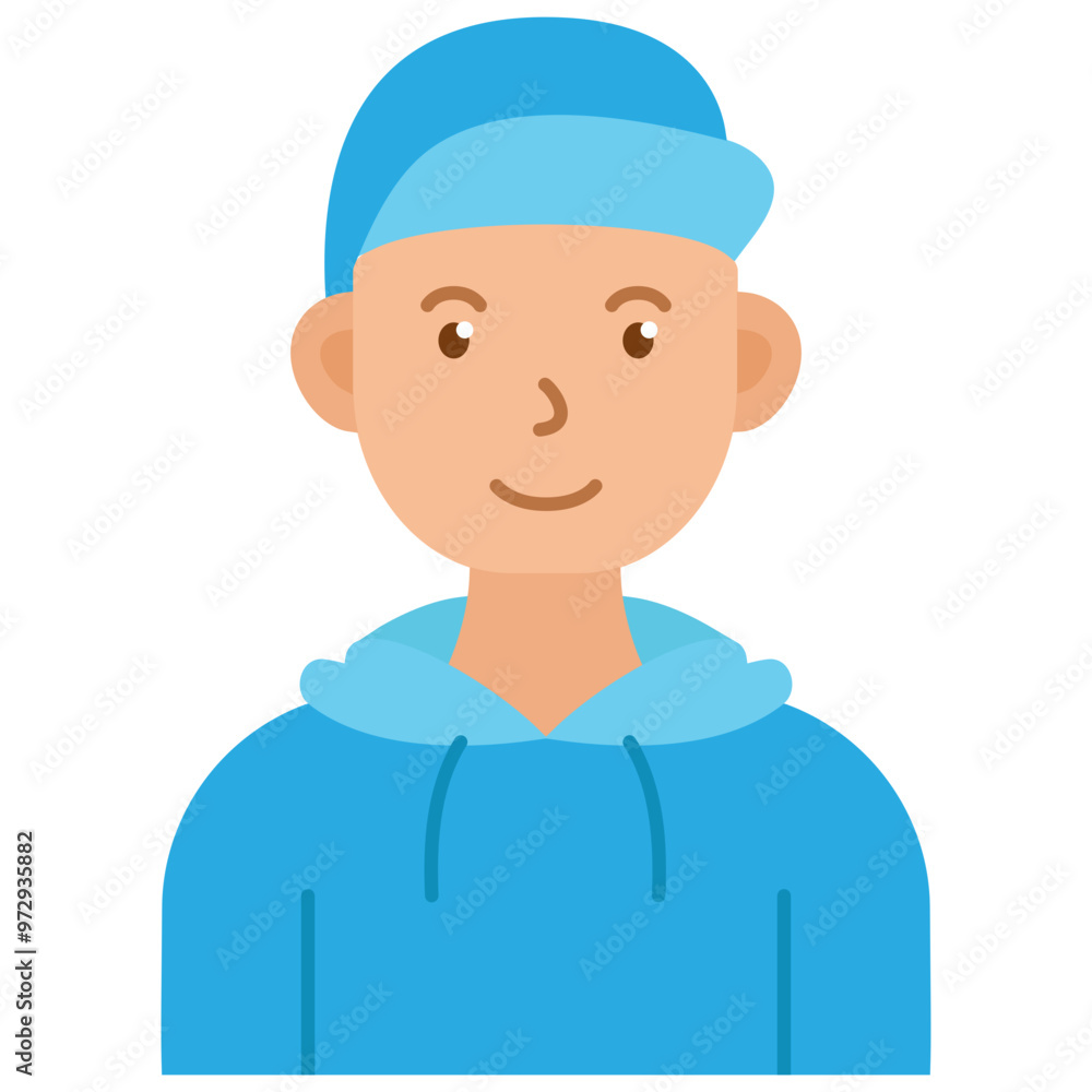 man wearing hat and hoodie jacket cartoon man wearing hat and hoodie jacket cartoon
