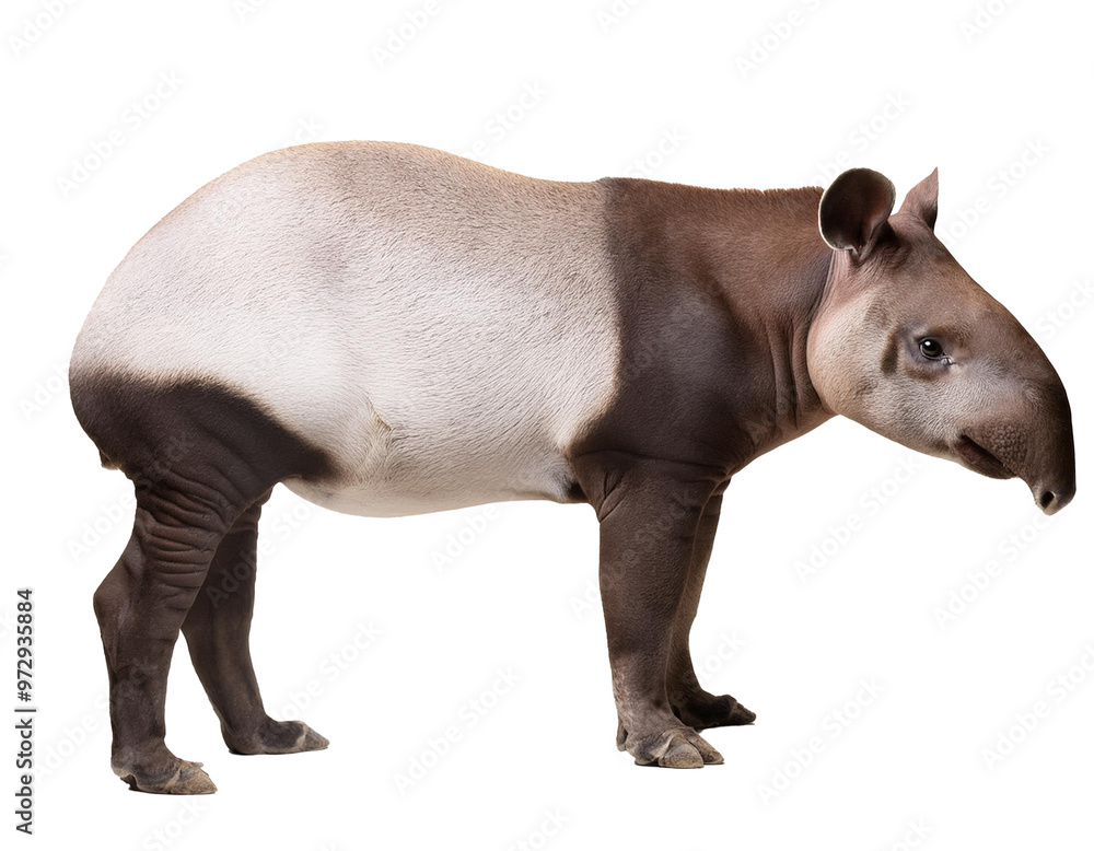 Tapir isoliert auf weißen Hintergrund, Freisteller Tapir isoliert auf weißen Hintergrund, Freisteller