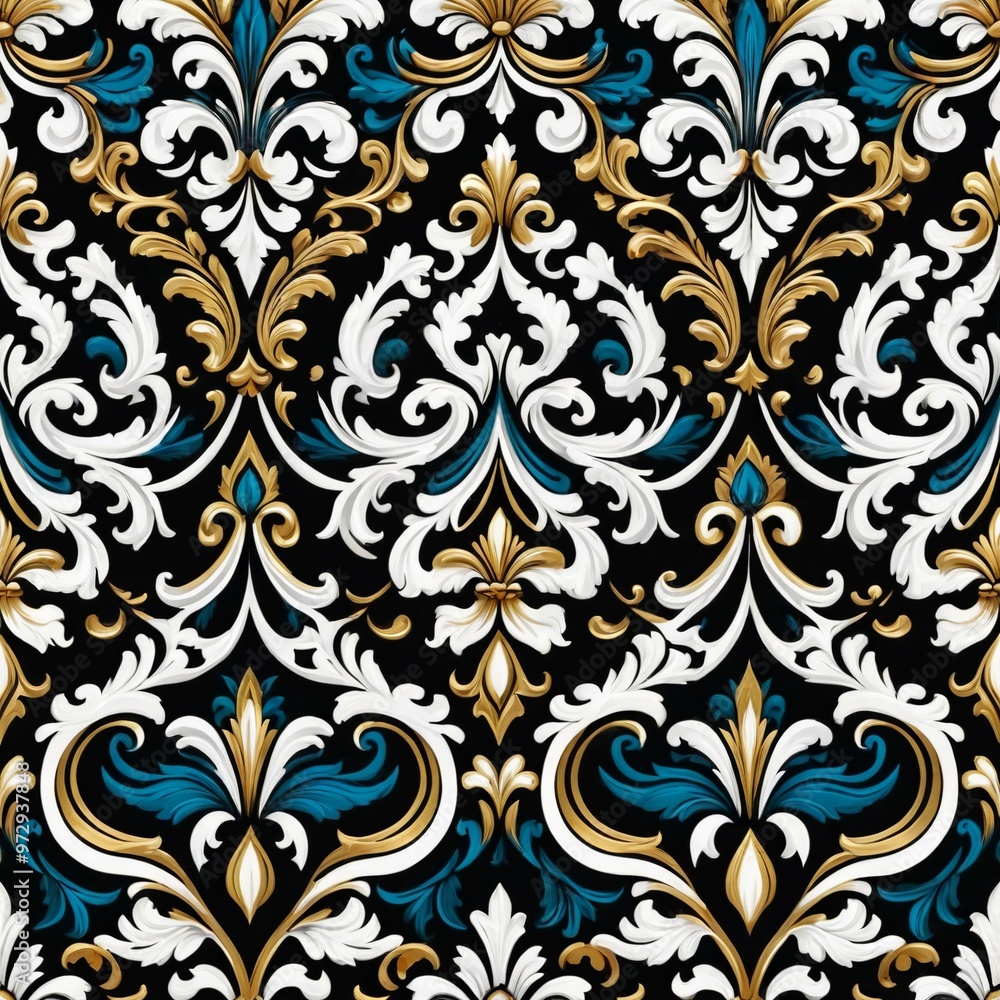 Geometric design featuring interlocking gold and blue shapes on a dark background Geometric design featuring interlocking gold and blue shapes on a dark background