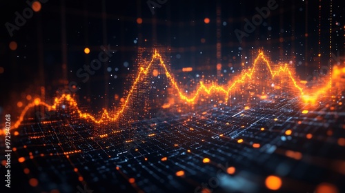 Wallpaper Mural Dynamic Stock Market Graph Showing Rapid Investment Growth Torontodigital.ca
