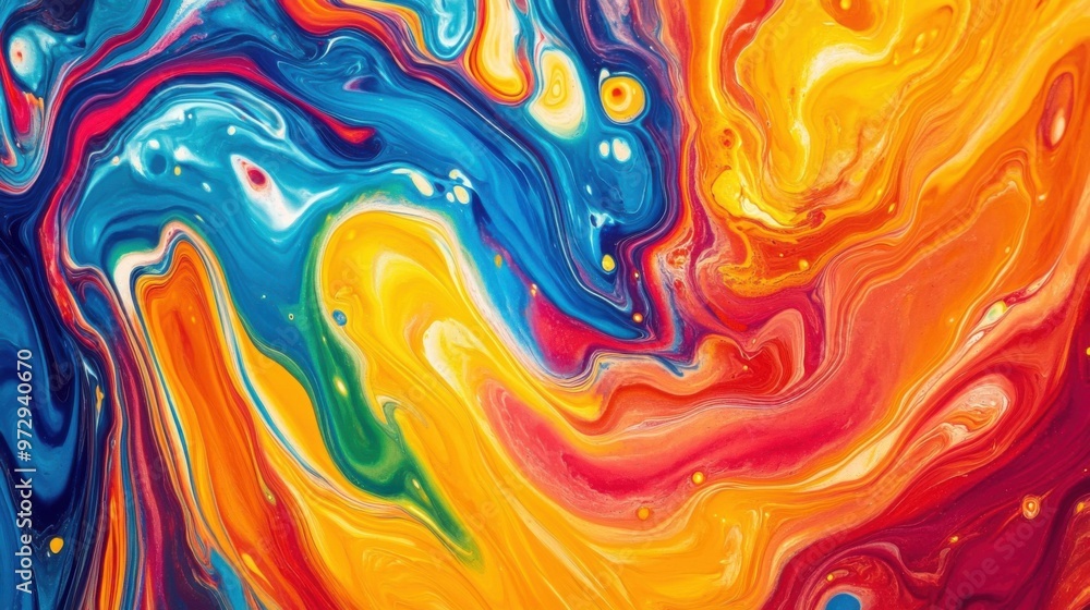 Colorful abstract fluid art with swirling patterns Colorful abstract fluid art with swirling patterns