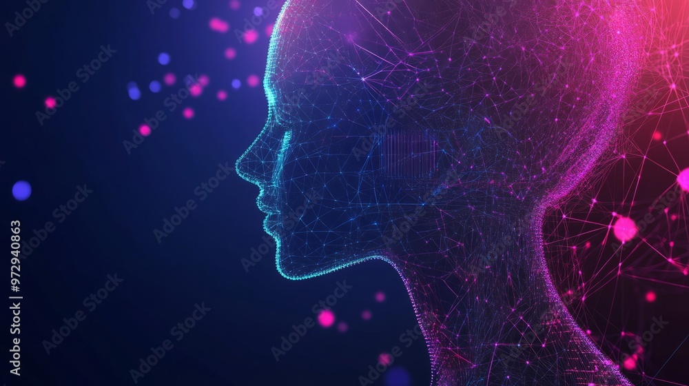 AI futuristic technology background vector AI futuristic technology background vector