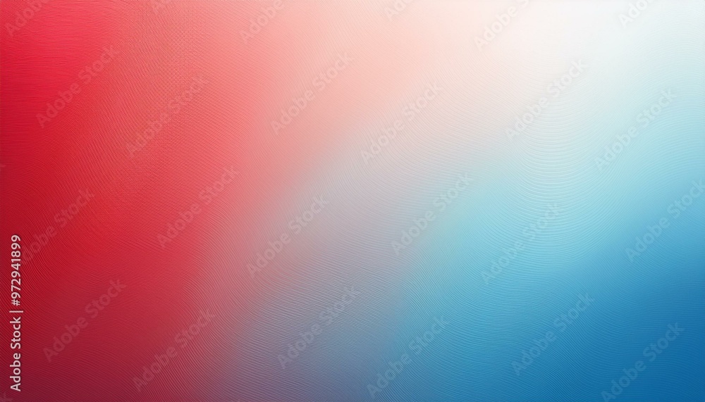 Fototapeta premium A smooth, abstract gradient blending red, white, and blue hues. Suitable for backgrounds, patriotic themes, digital art, design projects, or marketing materials.