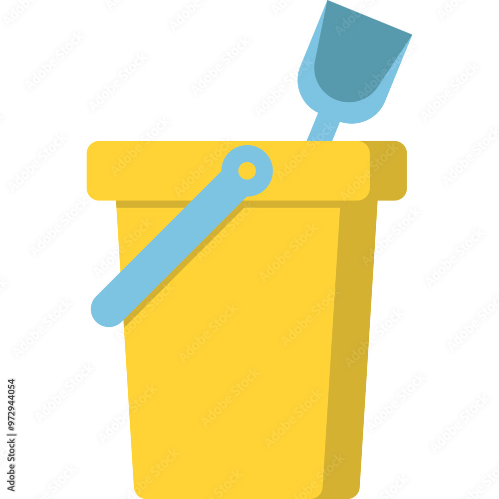 Bucket and Shovel Baby Toy. Vector Illustration Bucket and Shovel Baby Toy. Vector Illustration