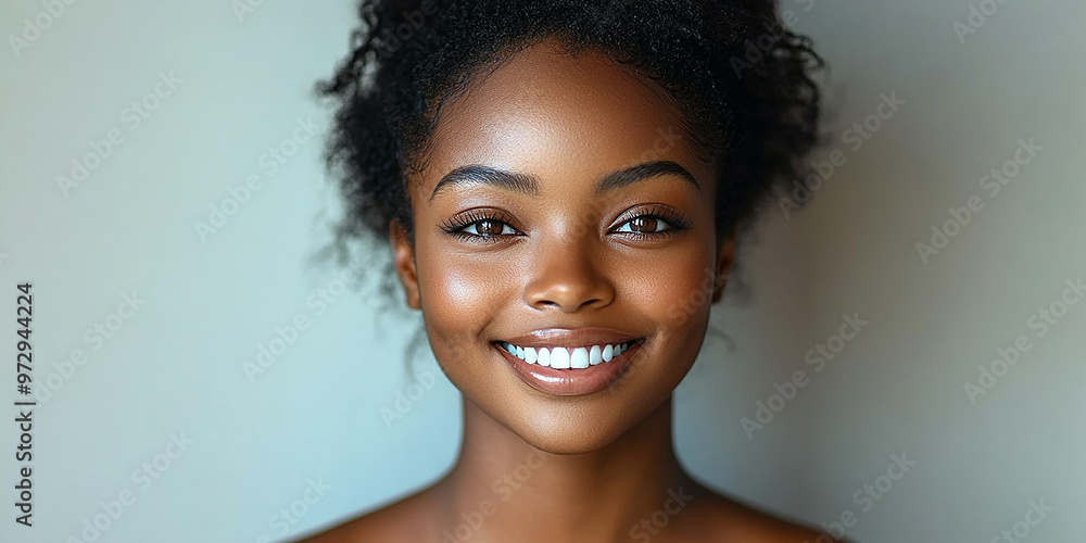 Portrait of a beautiful smiling black woman Portrait of a beautiful smiling black woman
