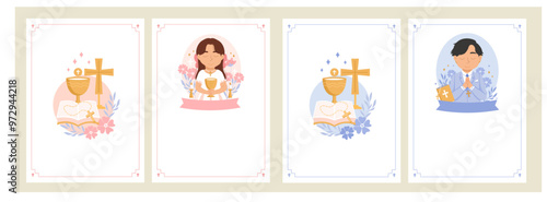 Invitación Primera Comunión para niño y niña