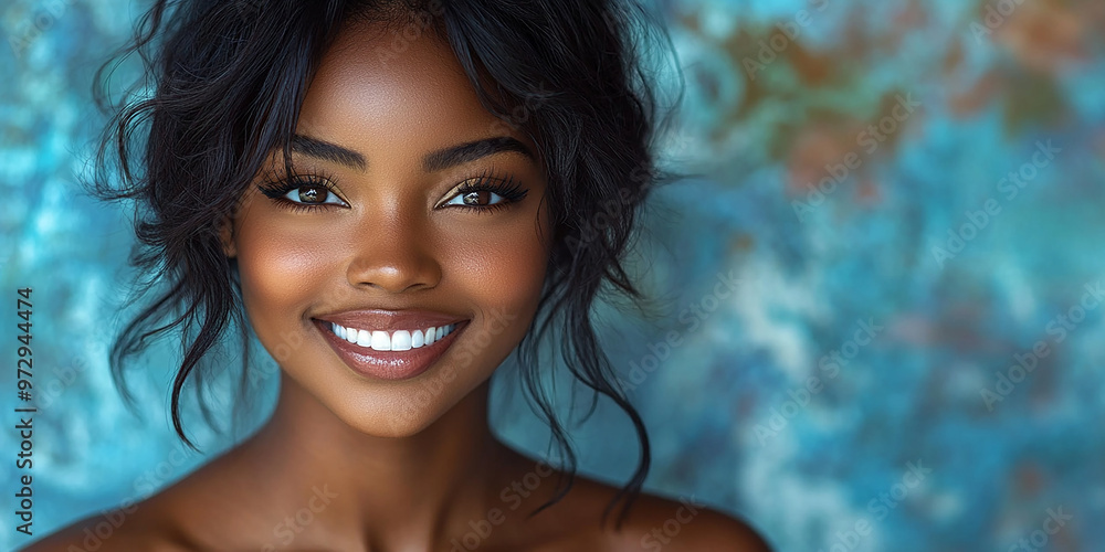 Portrait of a beautiful smiling black woman Portrait of a beautiful smiling black woman