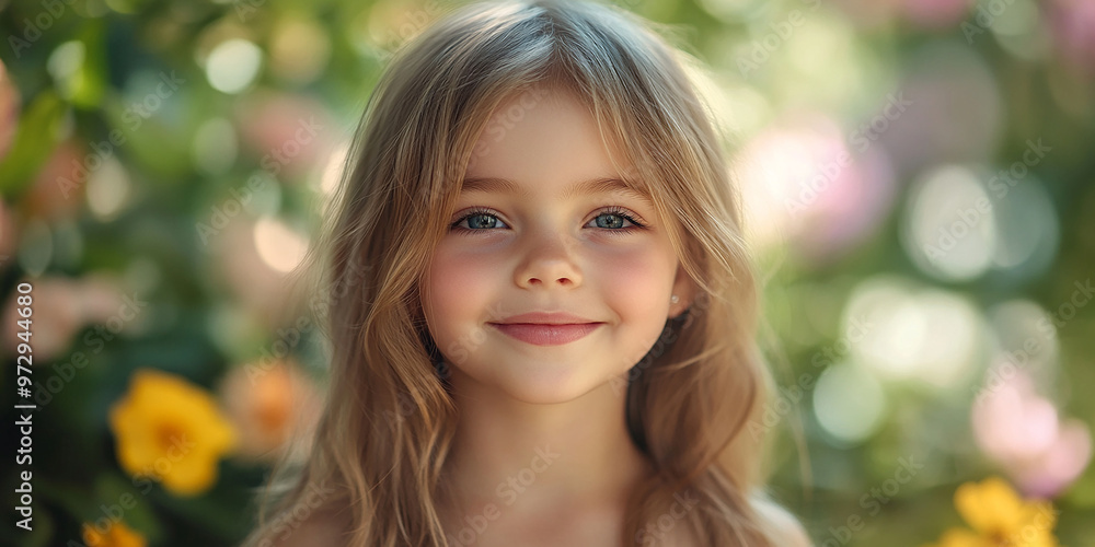 Portrait of a beautiful little girl looking at the camera Portrait of a beautiful little girl looking at the camera